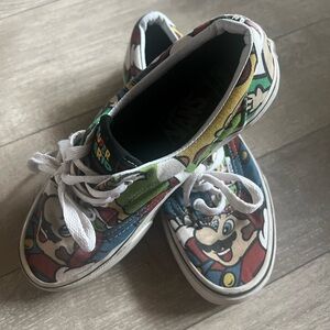 Vans Red and Green Cartoon Print Sneakers